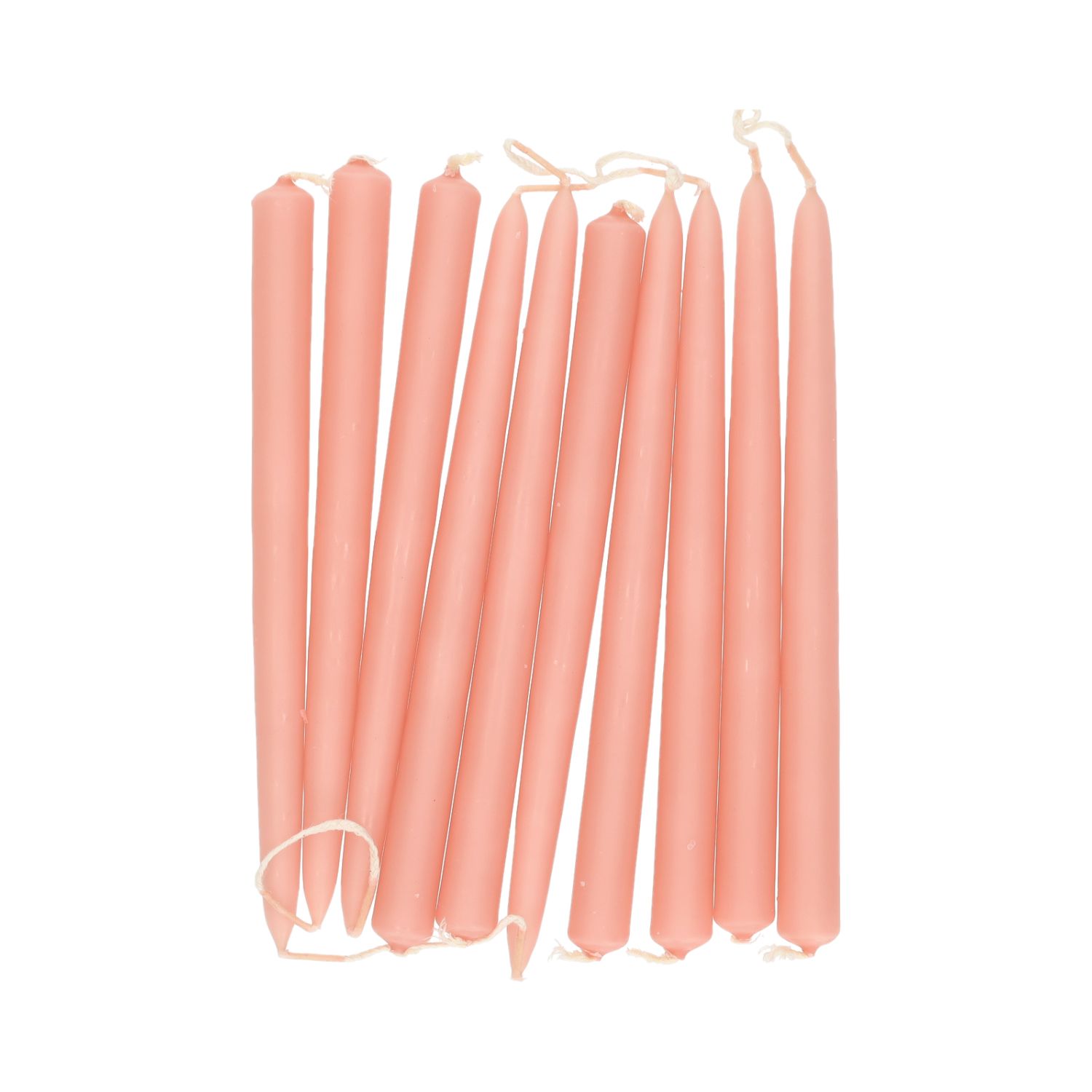 Kaarsjes smal, roze, 17 cm, 10 stuks