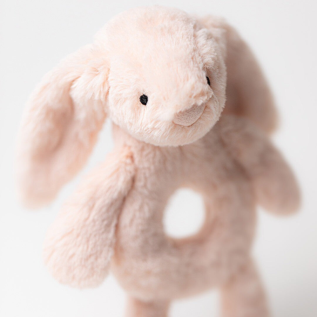 Jellycat rammelaar bashful blush konijn - 18 cm