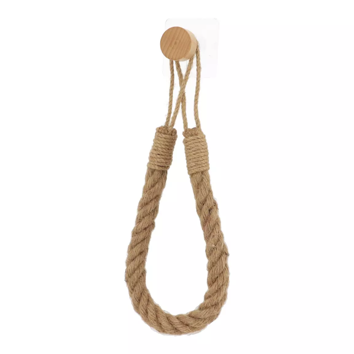 Dérouleur de papier - porte serviette adhésif Easy Chic Corde Naturel