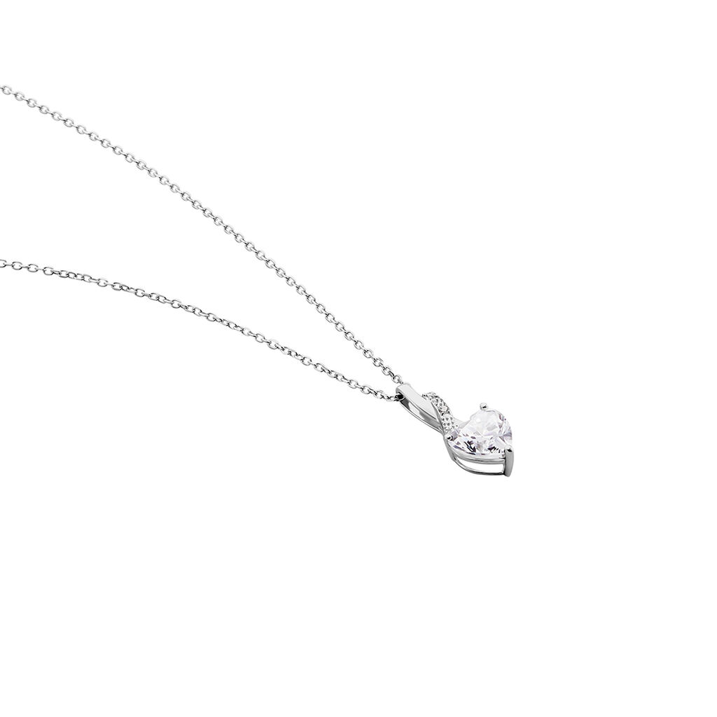 Collier Clothilde Or Blanc Oxyde De Zirconium