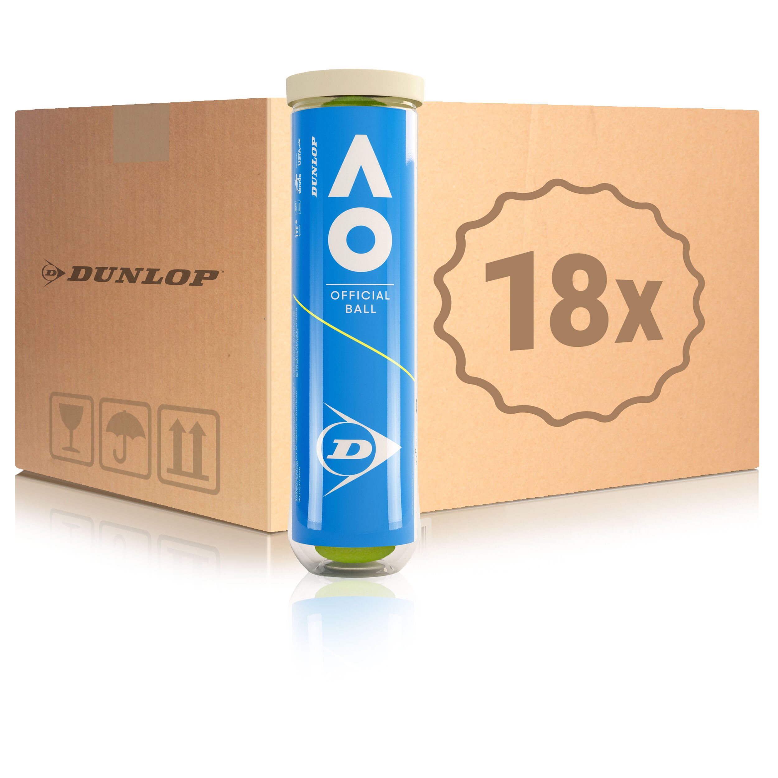 Dunlop Australian Open 18 Tubes De 4