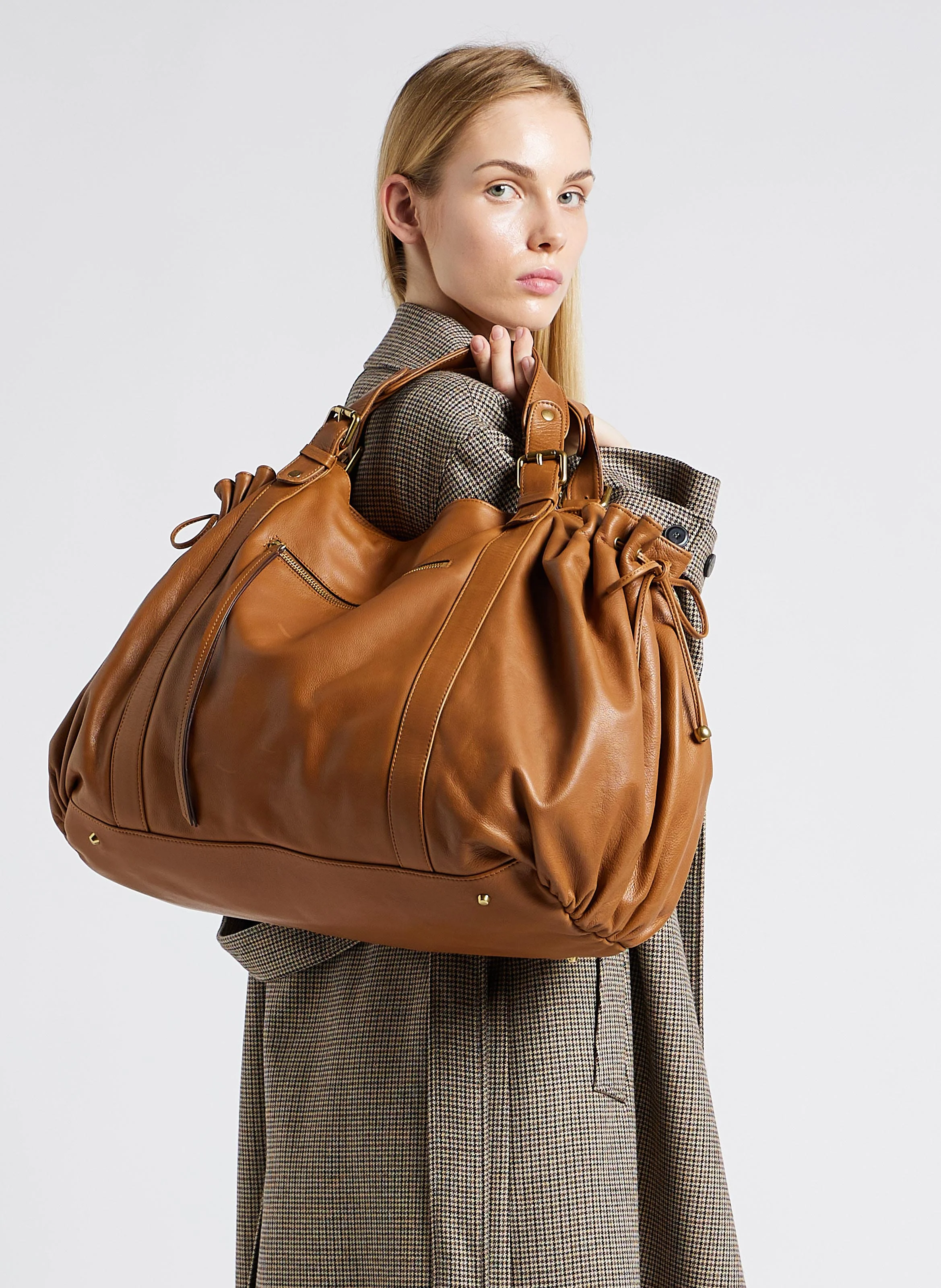 72H - Sac de voyage en cuir | Marron