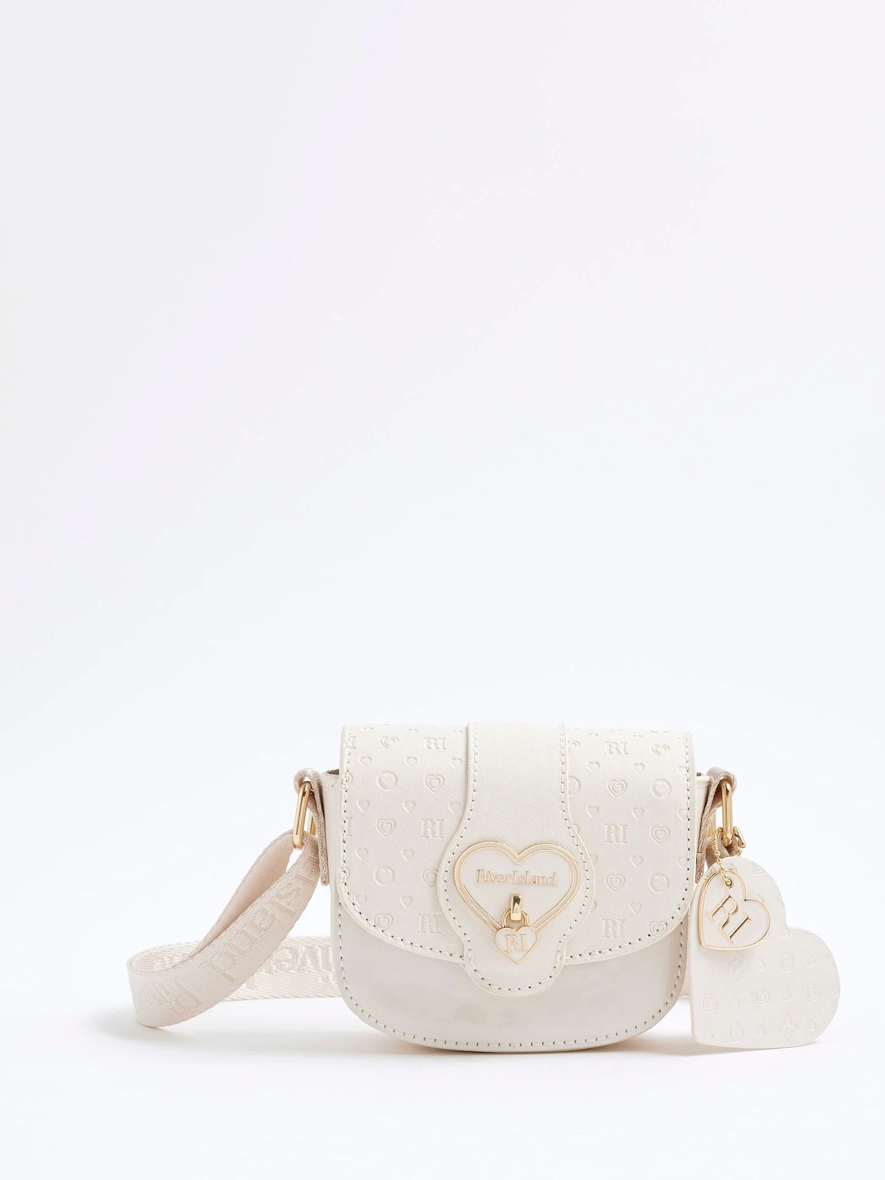 River Island Heartlock tas met monogram voor meisjes
