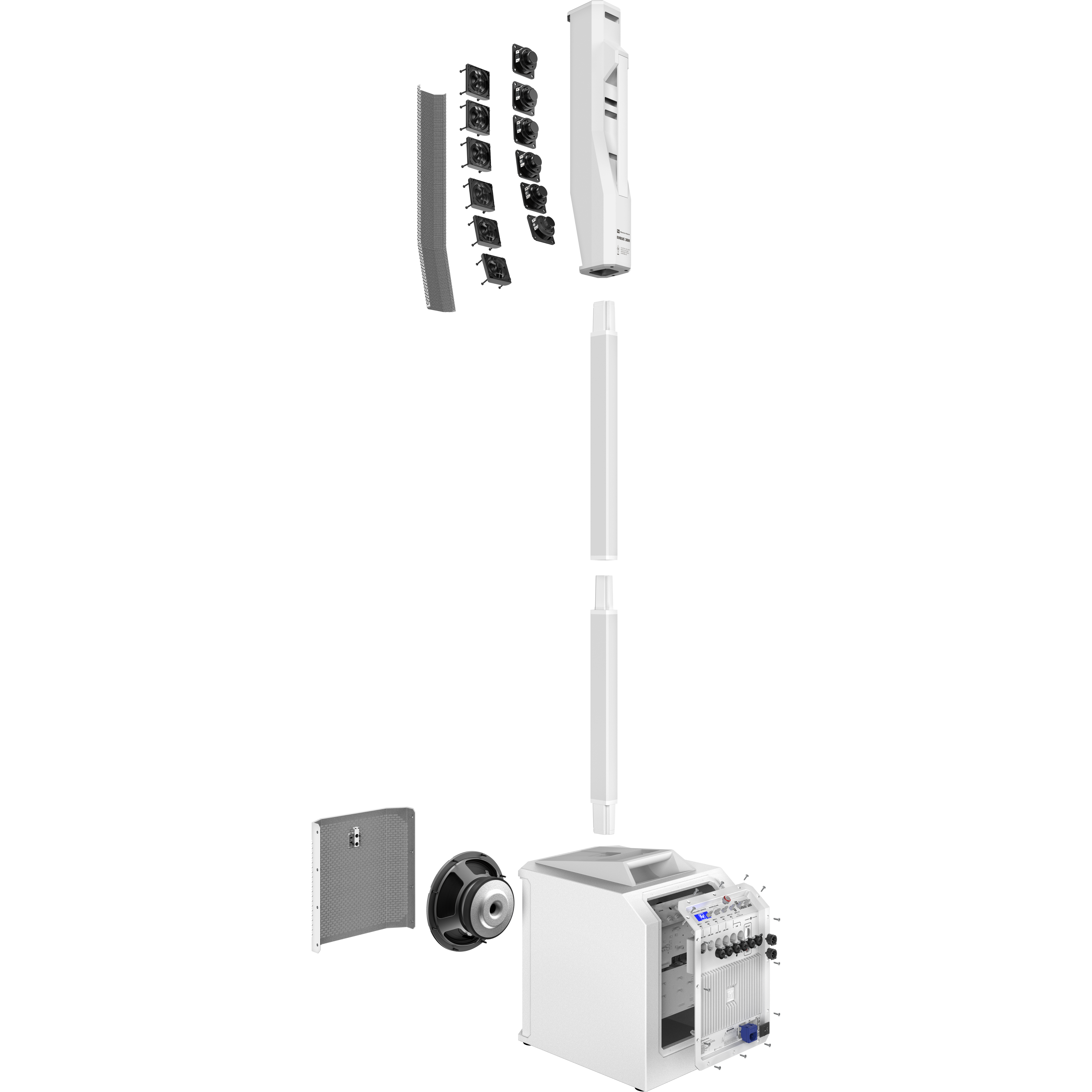Electro-Voice Evolve 30M mobiel column P.A.-systeem (wit)