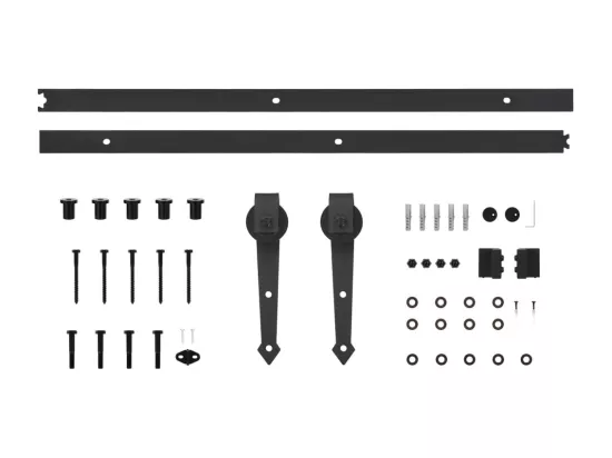 Porte coulissante et kit de quincaillerie 85x210 cm pin massif