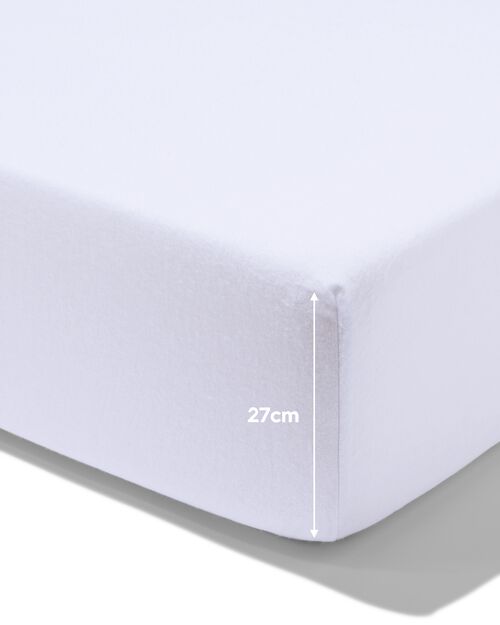 drap-housse flanelle 160x200 blanc