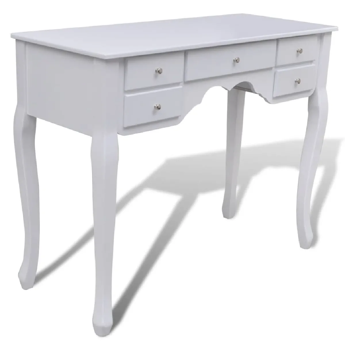 vidaXL Coiffeuse XXL - 7 tiroirs - Blanc