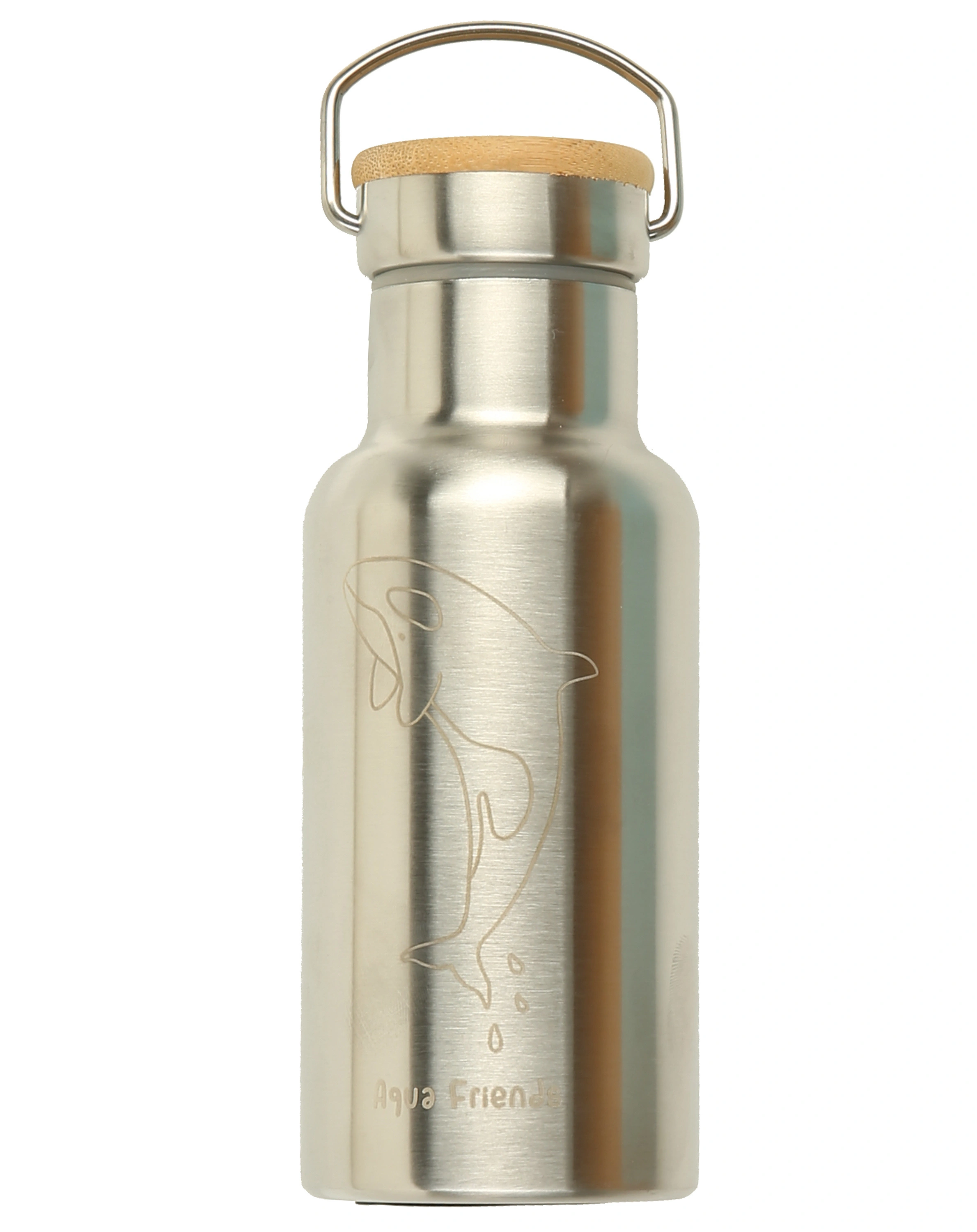 Thermoflasche BAMBOO (Farbe: silber)
