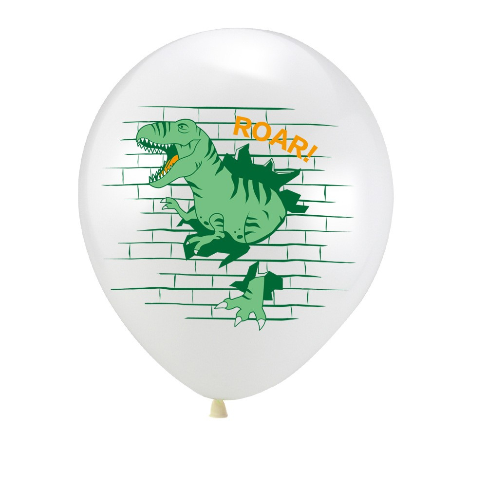 (35-tlg. Set) Happy Birthday Girlande Kinder Geburtstags Party Deko Dinosaurier   Latex- und Folienballons - Grün