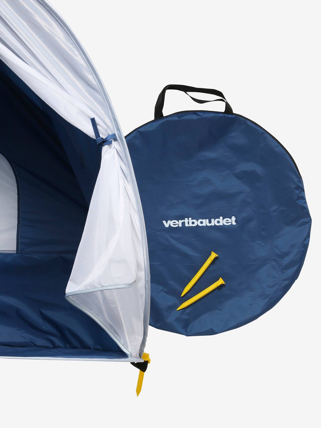 Tenda leve Vertbaudet com proteção UV, azul escuro liso