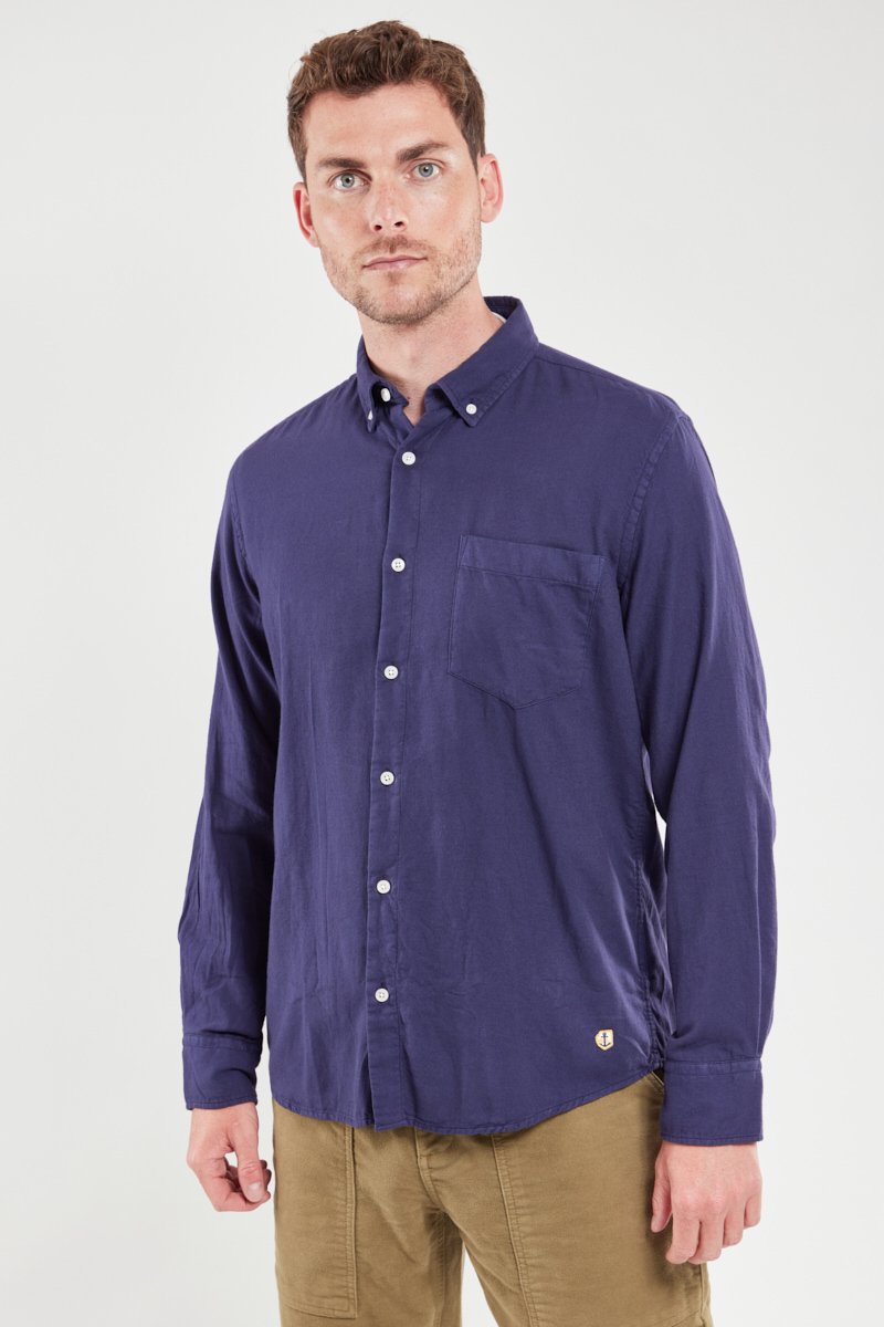 Chemise coupe droite - flanelle de coton