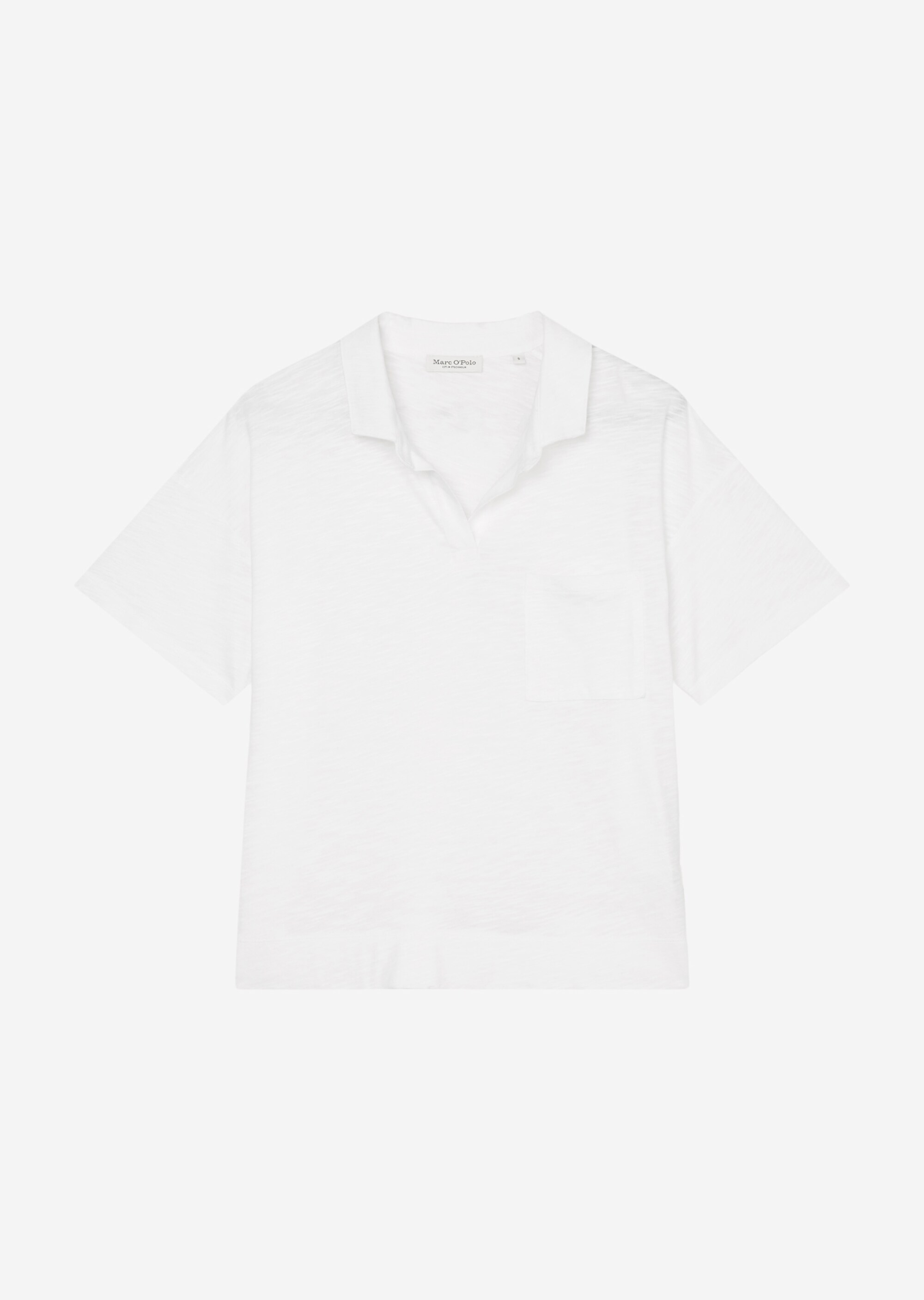 Slub-Jersey-Poloshirtaus Baumwolle-Viskose-Mix