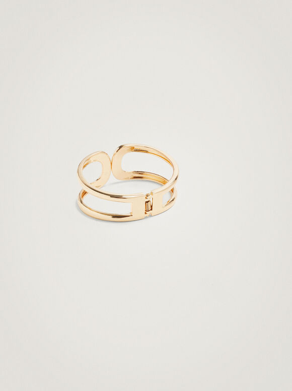 Pulsera Rígida Dorada - Dorado