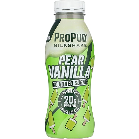 Proteinmilkshake m. pære- og vaniljesmag u. tilsat sukker laktosefri