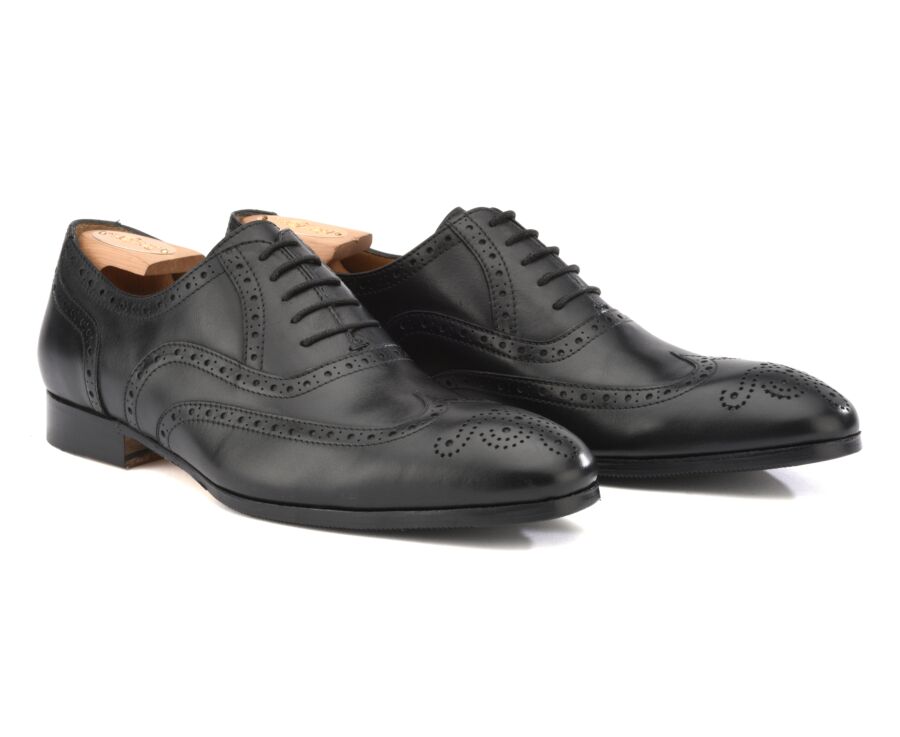 Richelieu homme Noir semelle cuir avec patin - SURREY PATIN