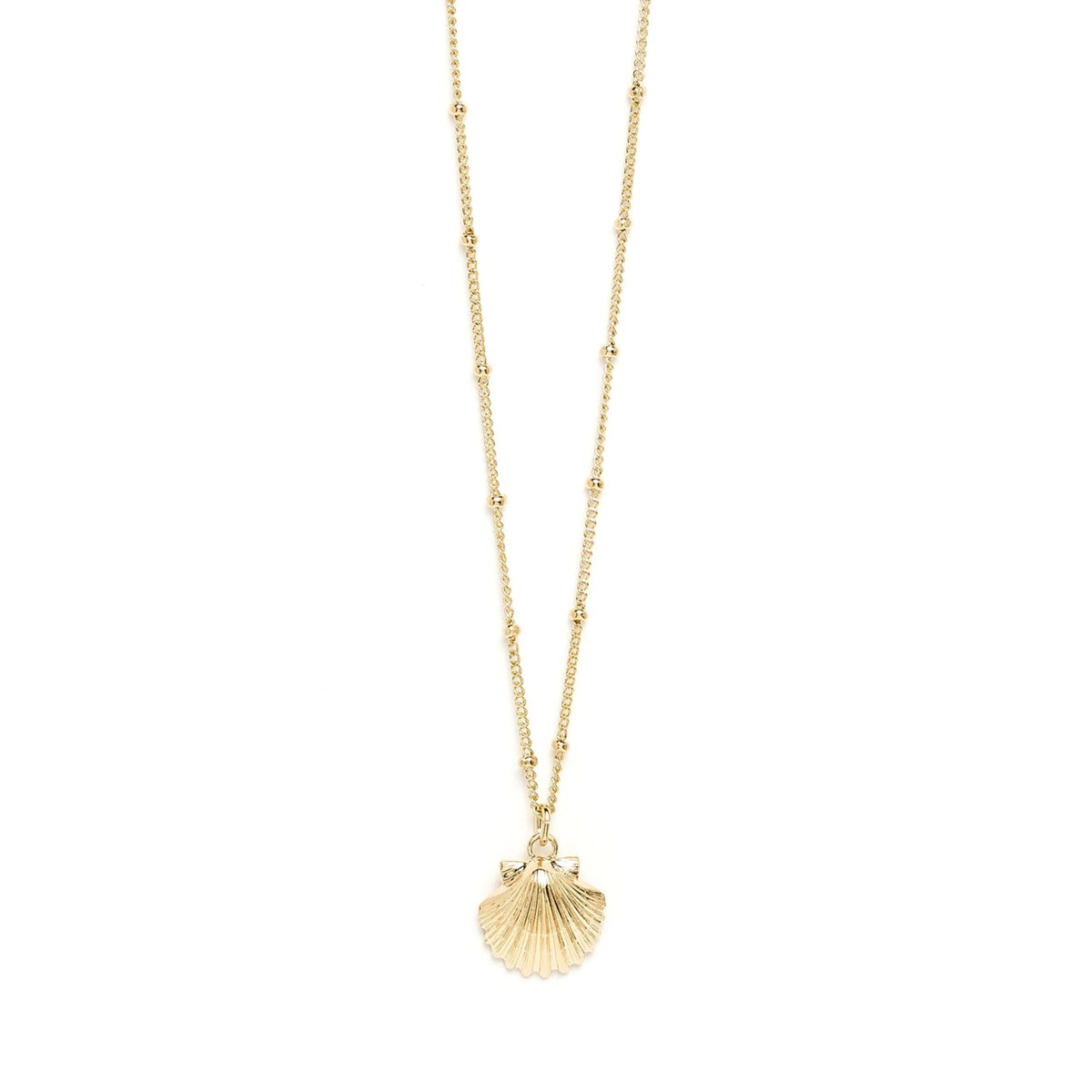 collier coquillage doré à l'or fin - NÉRÉE