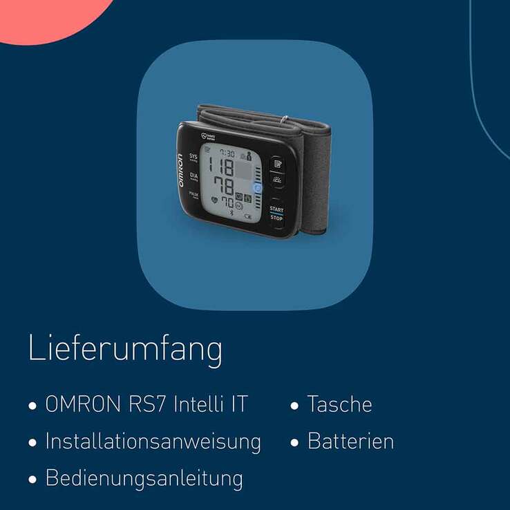 Omron RS7 Intelli IT Handg.Blutd.Messg.HEM-6232T-E, 1 St