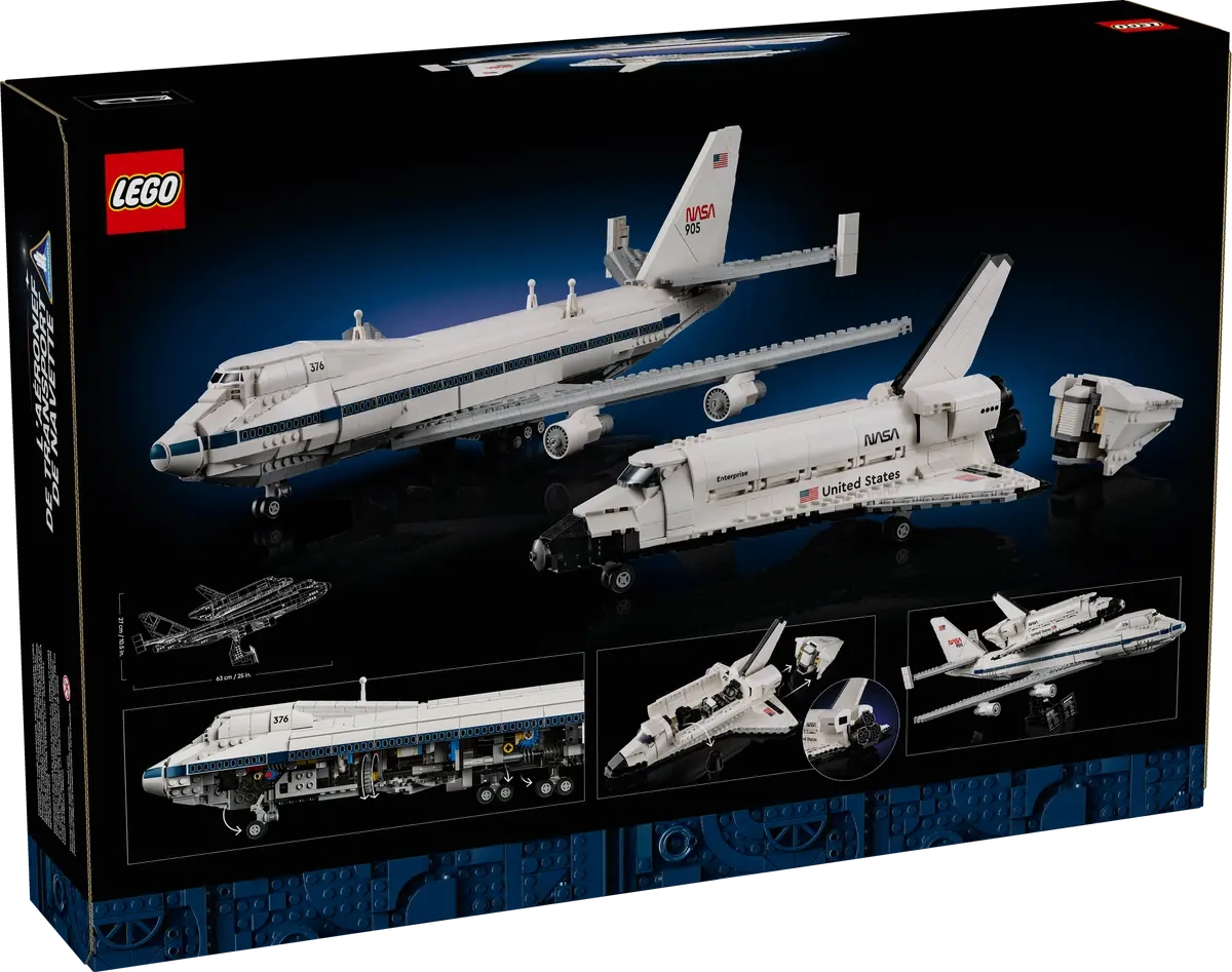 (2417-tlg. Set) Icons Klemmbausteine Raumfahrt Spielzeug Flugzeug Modell Bausatz (10360) - Spaceshuttle-Transport-Jumbo