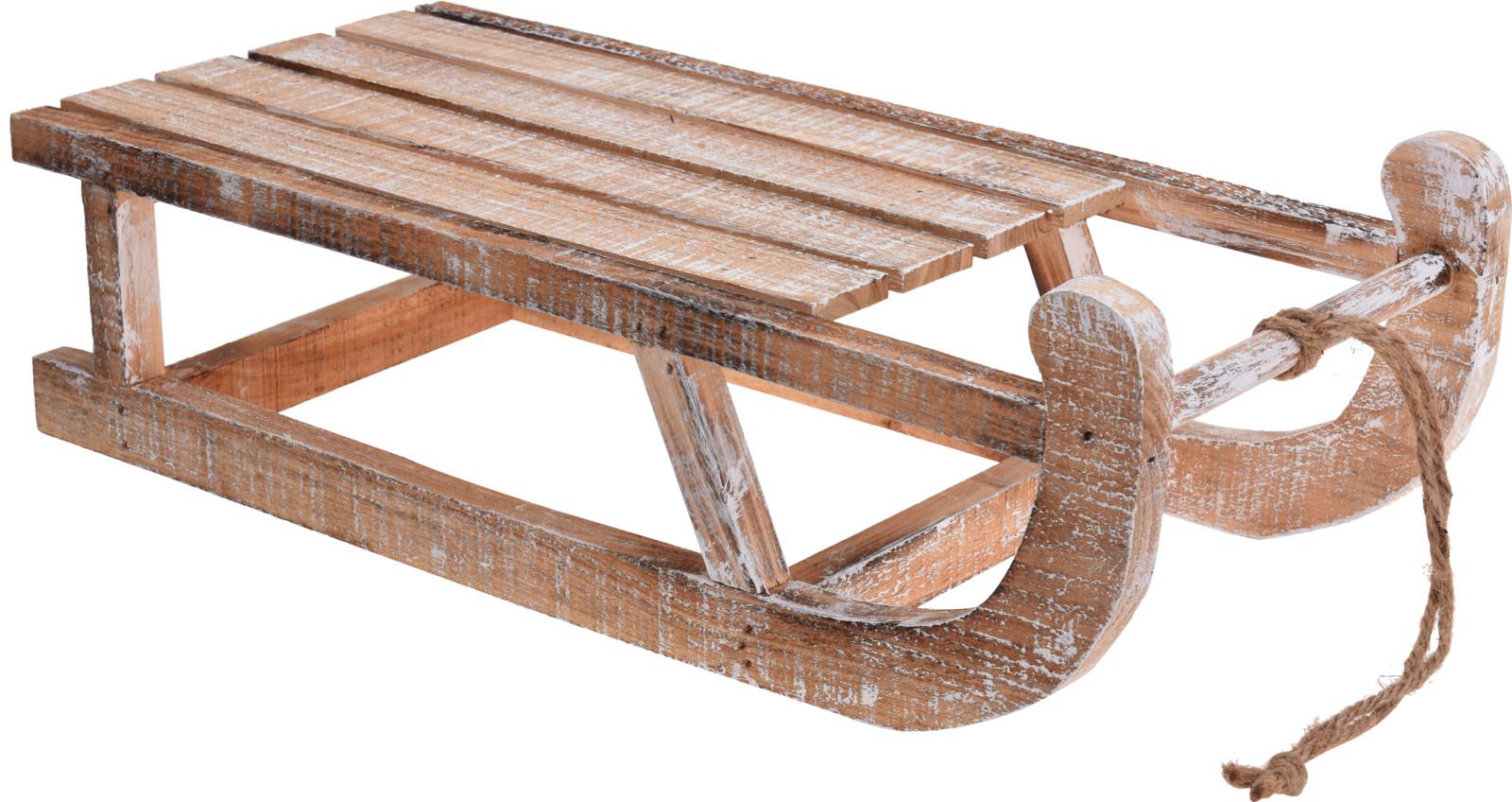 TRAINEAU LUGE BOIS 50X24X14CM
