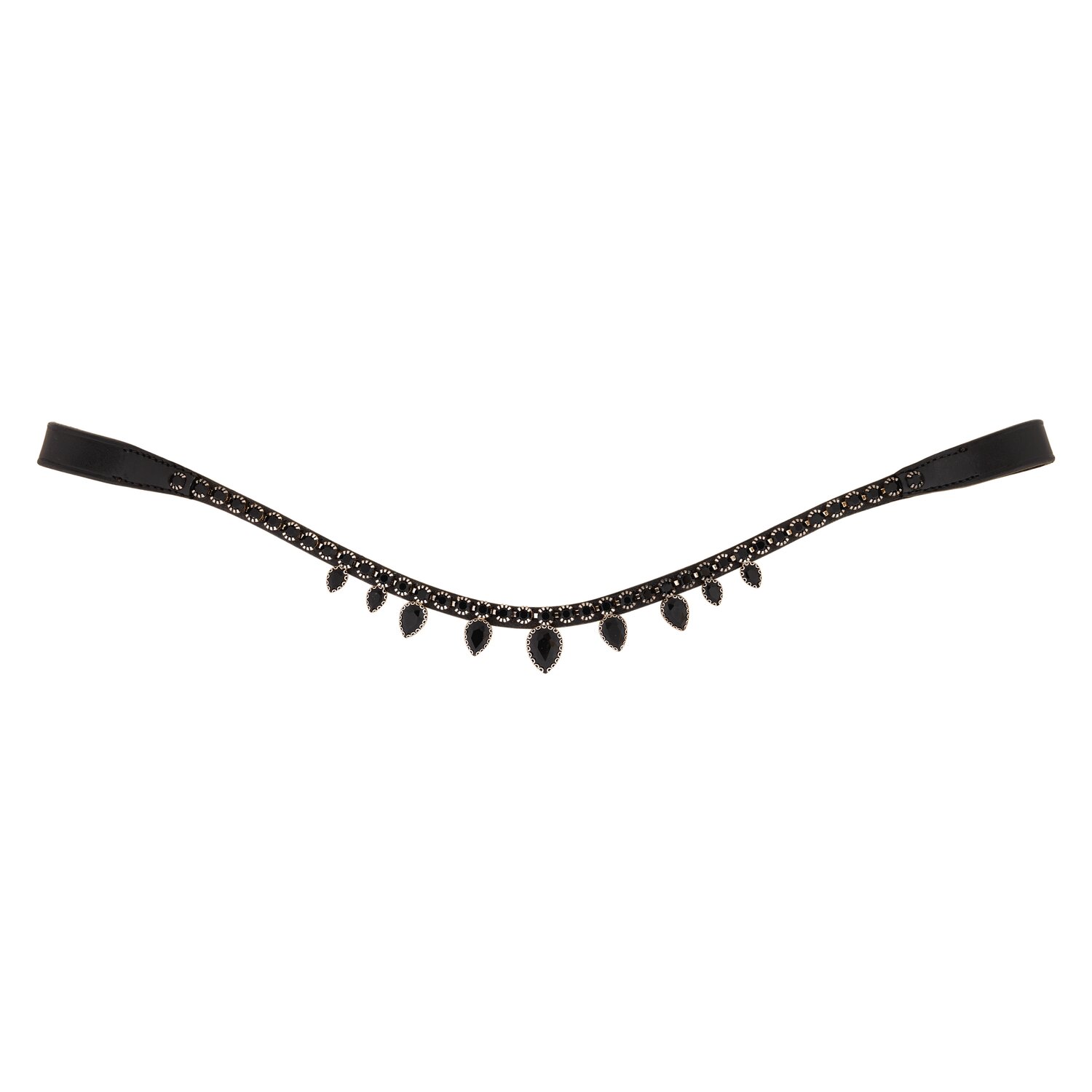 Loesdau Island-Stirnriemen Sandwell  - black - Pony