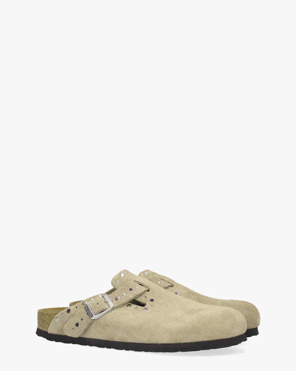 Birkenstock Boston Rivets Beige Damesslippers