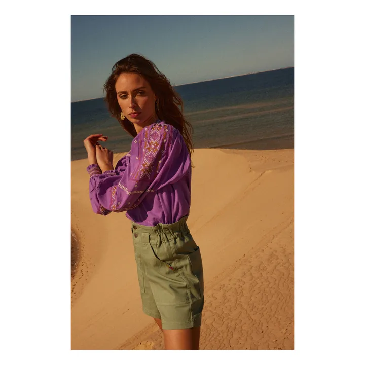 Alma Deia Blouse Brodée | Violet