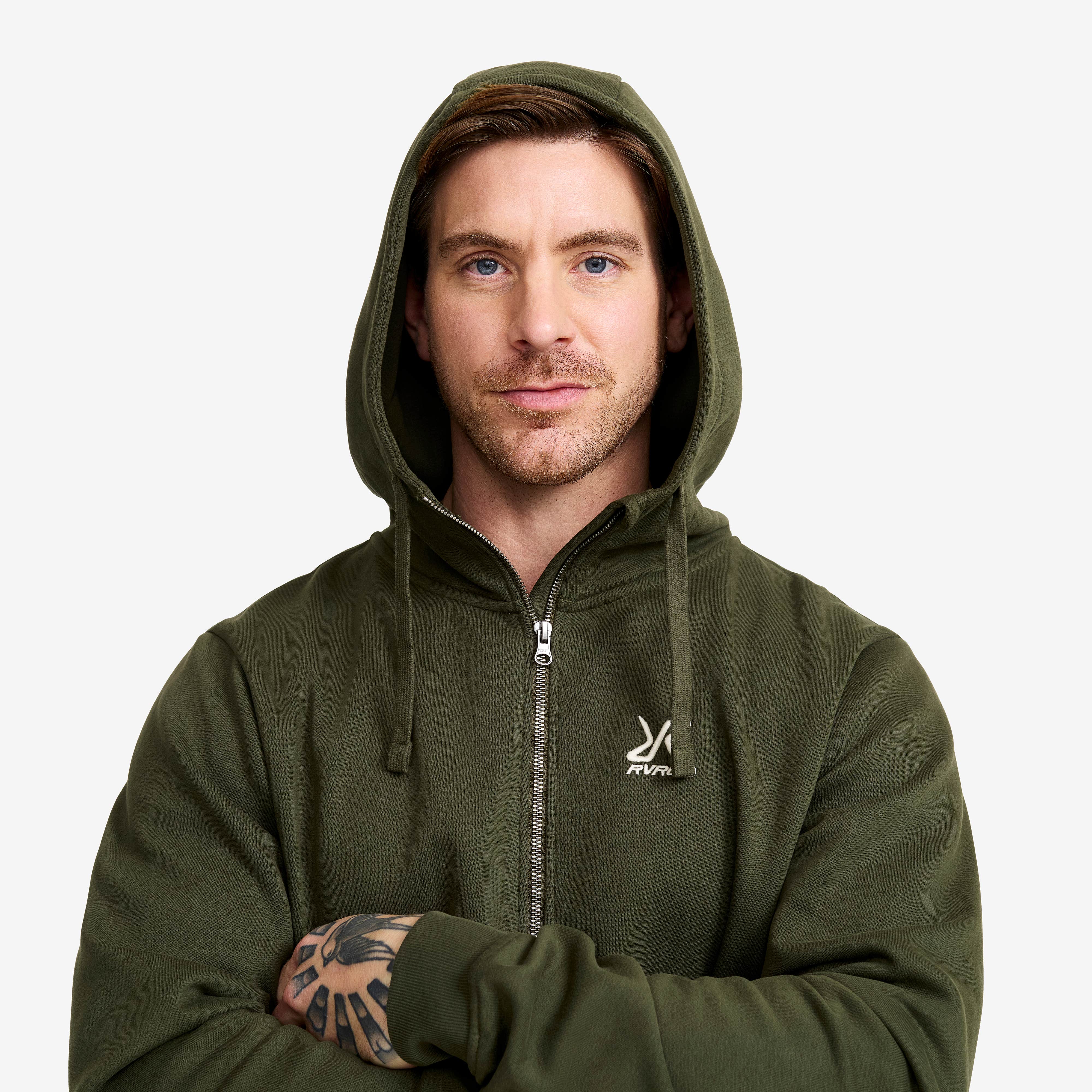 RVRC Full-zip Hoodie Herre Forest Night