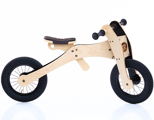 Trybike wood 4-in-1 loopfiets - bruin/zwart