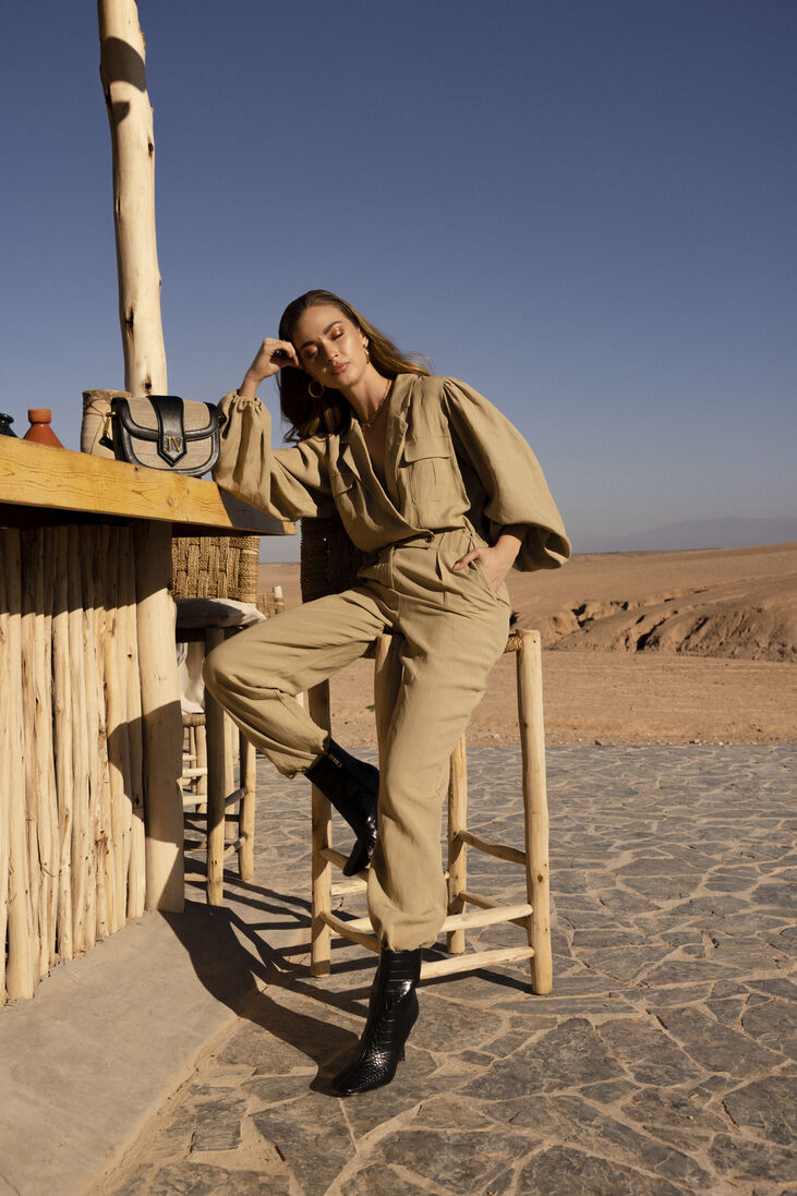 NOTES DU NORD khaki notes du nord jumpsuit gleena jumpsuit