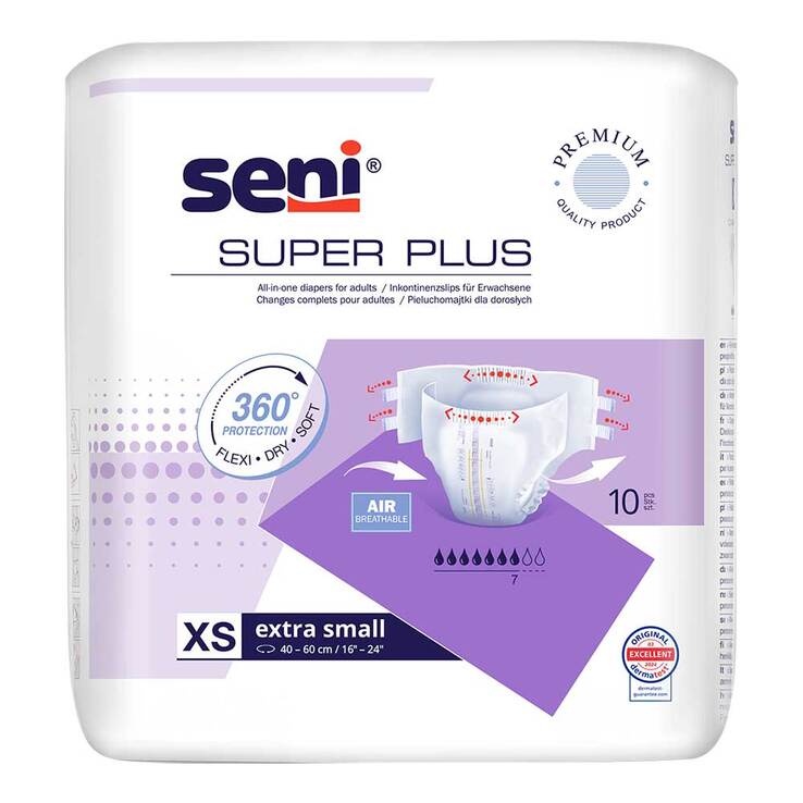 SUPER SENI PLUS XS Windeln für die Nacht für Erwachsene, 10 St
