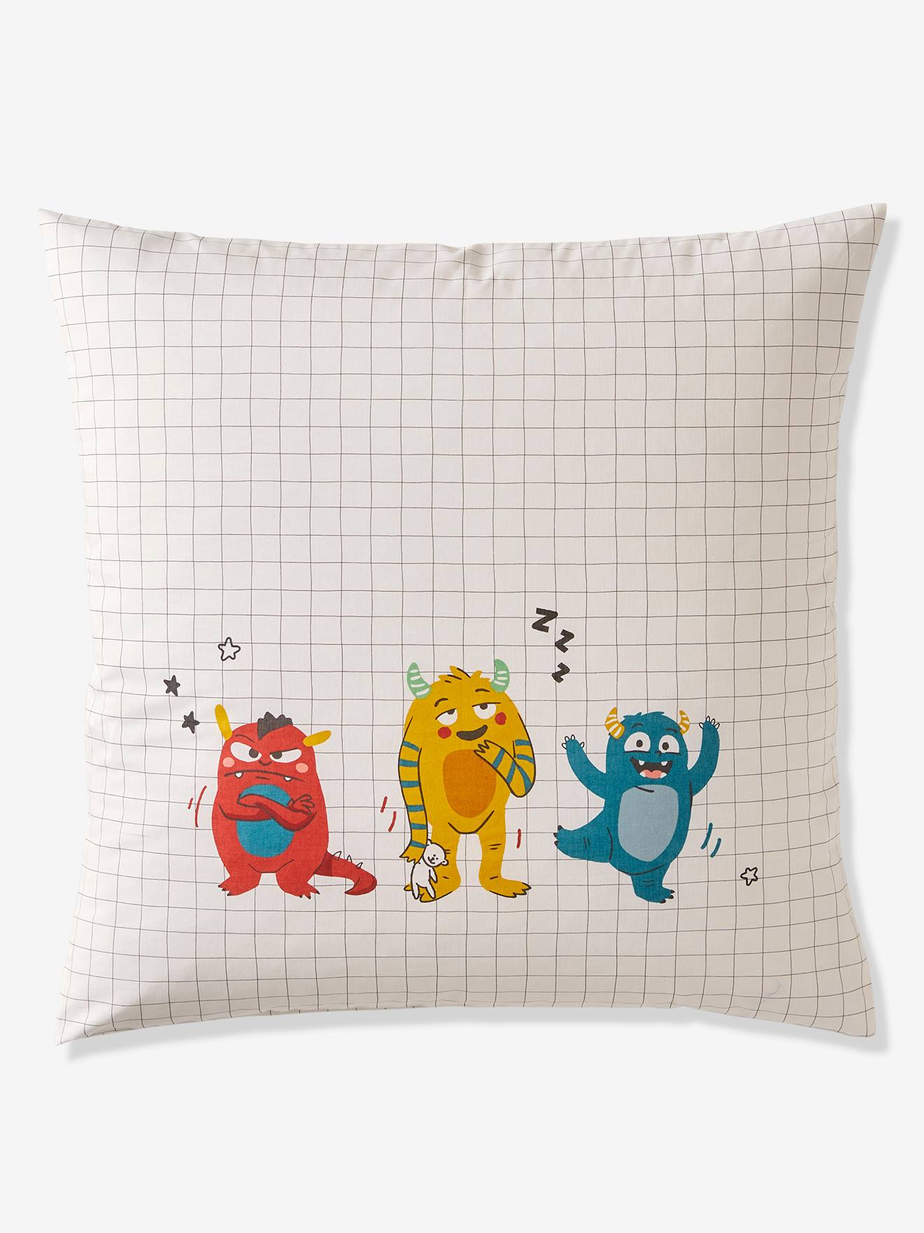 Conjunto infantil: capa de edredom + fronha, MONSTROS multicoloridos