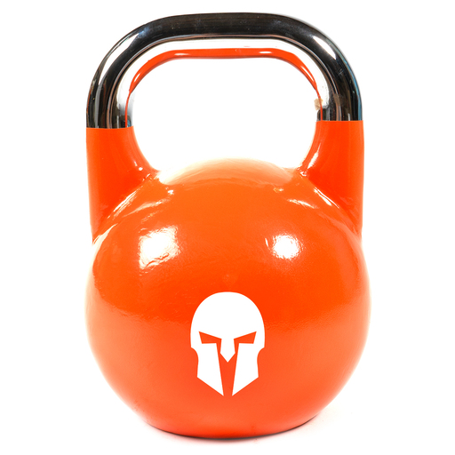 Halter de competição em ferro fundido com logotipo pintado, 28 kg