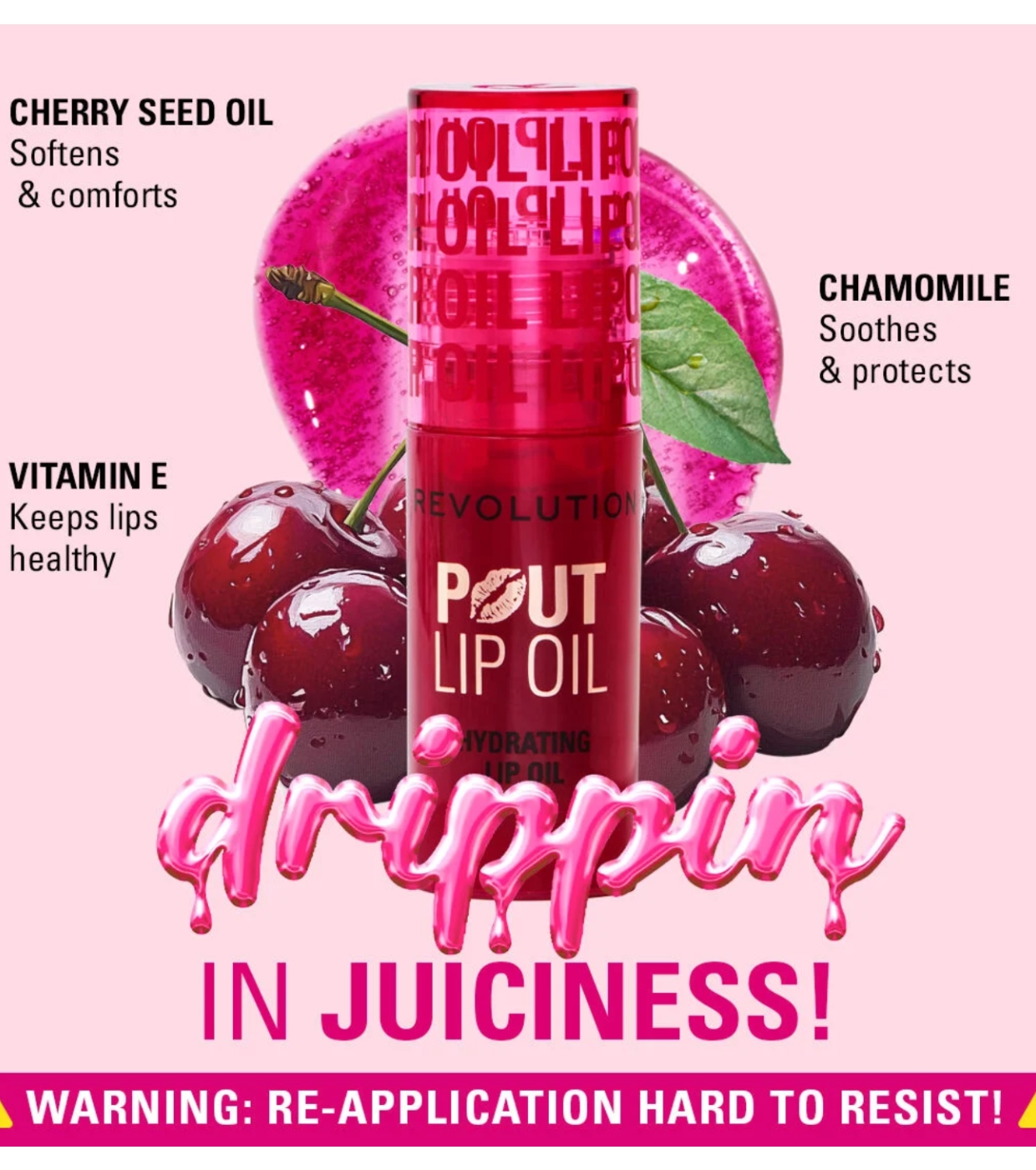 Revolution - Óleo labial Pout Lip - Cherry Red
