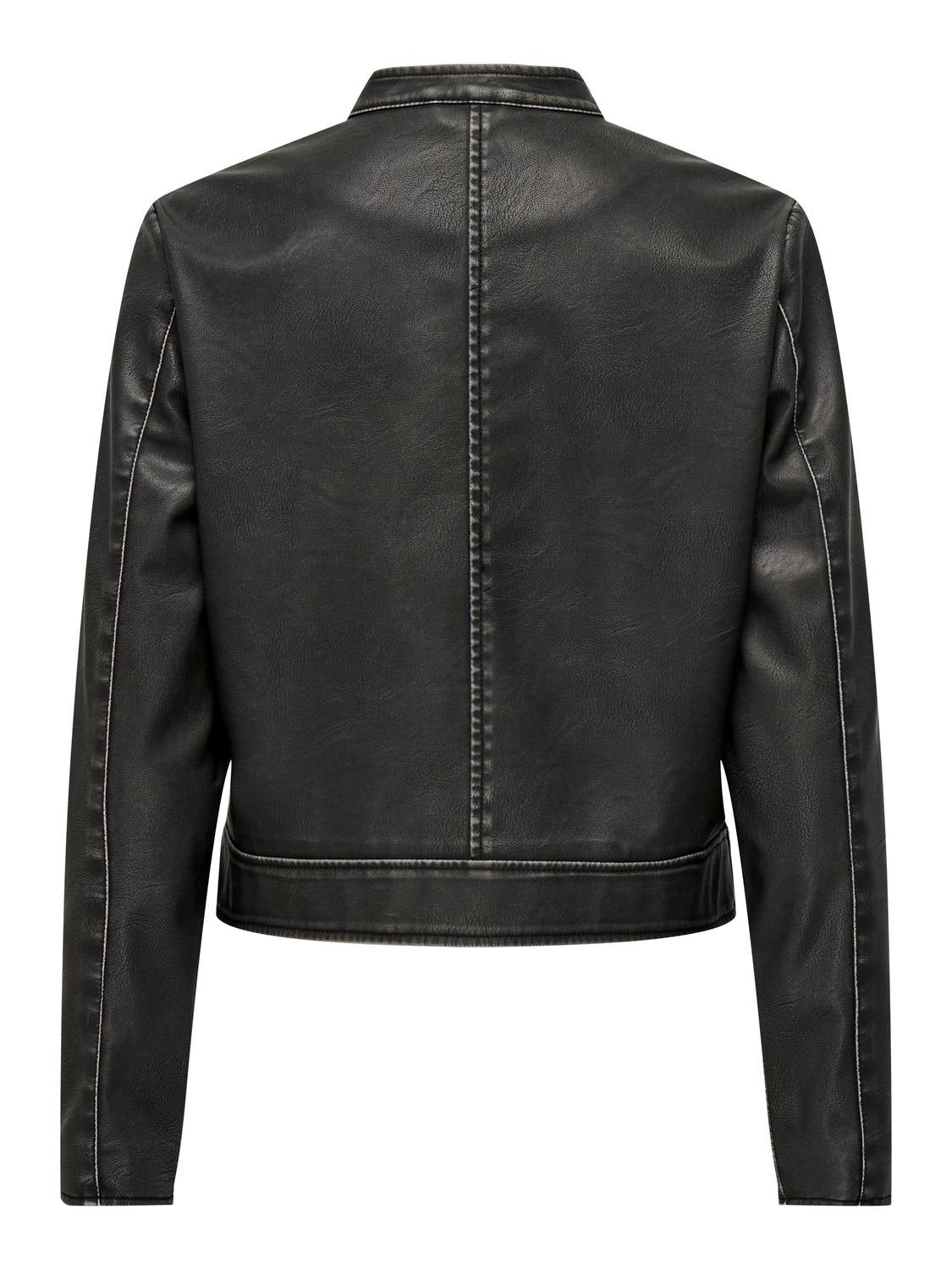 ONLMINDY Kunstlederjacke Black