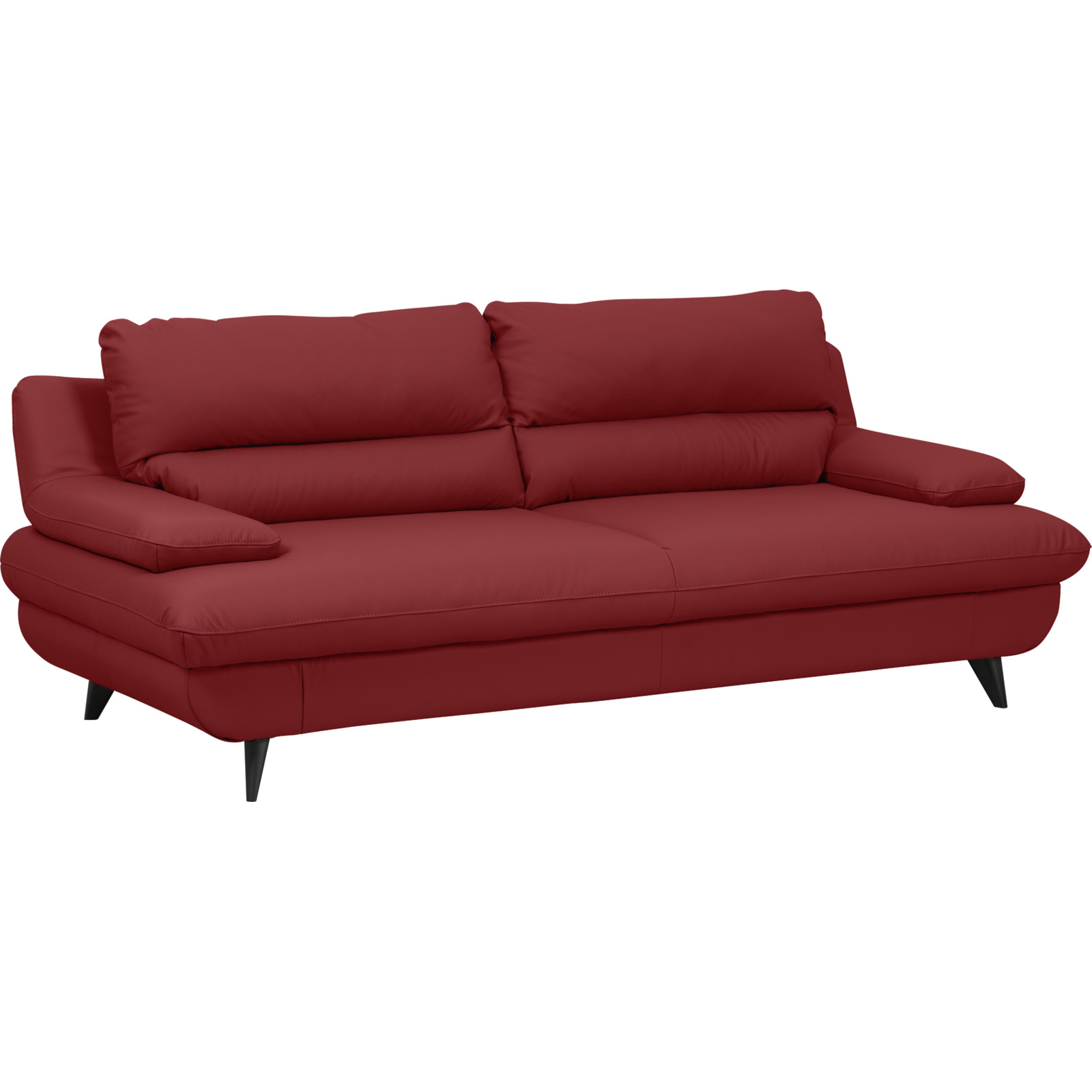 3er-Sofa Pike Leder rot