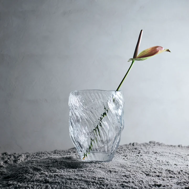 Muubs - Mud Vase, Ø 16 x H 25 cm, klar