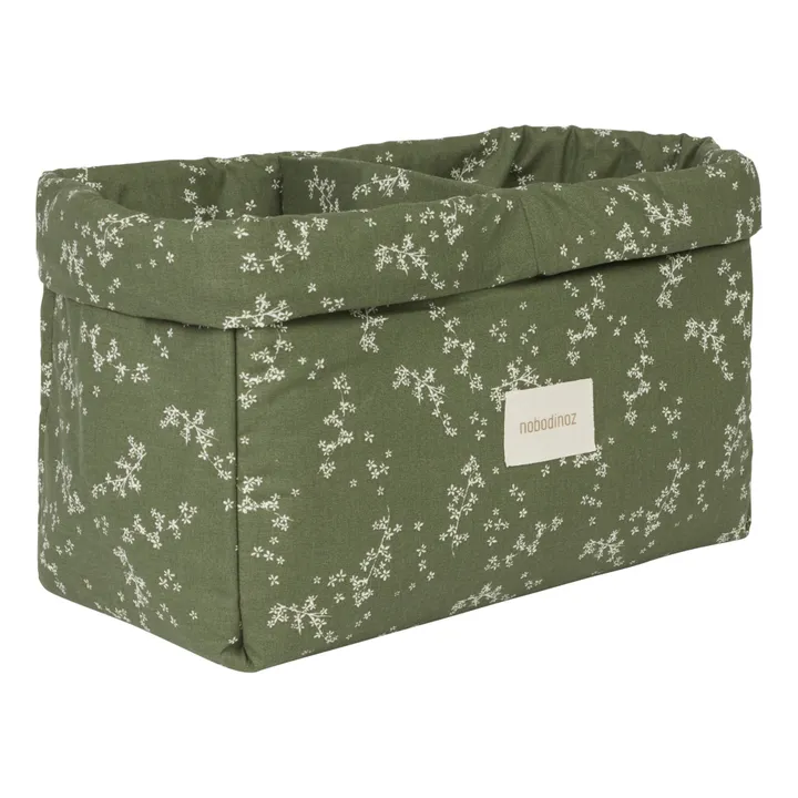 Nobodinoz Panier de rangement Stories en coton bio | Vert