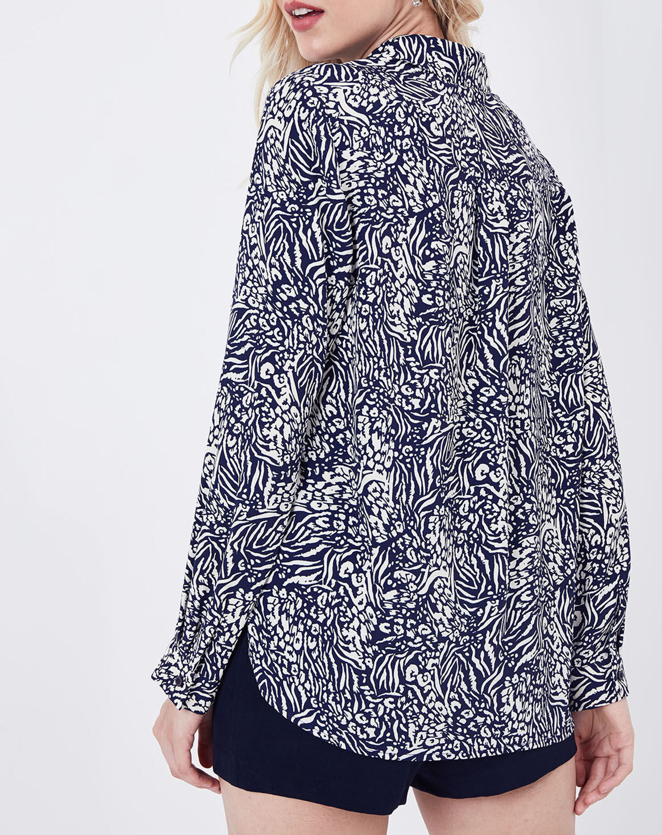 See u Soon Chemise Sapotille imprimée marine