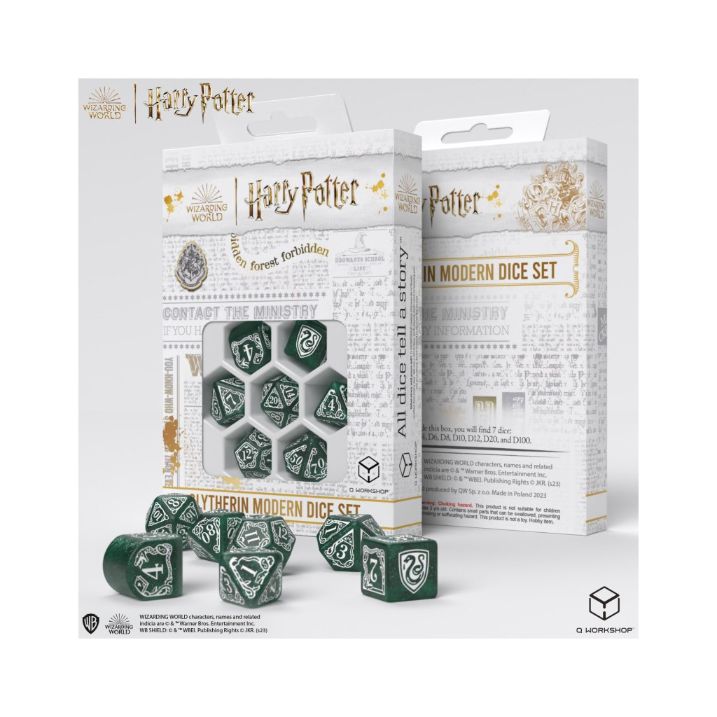 Harry Potter - Set de dés Modernes Serpentard Vert