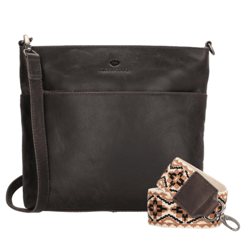 Micmacbags Next Navajo Schoudertas Donkerbruin