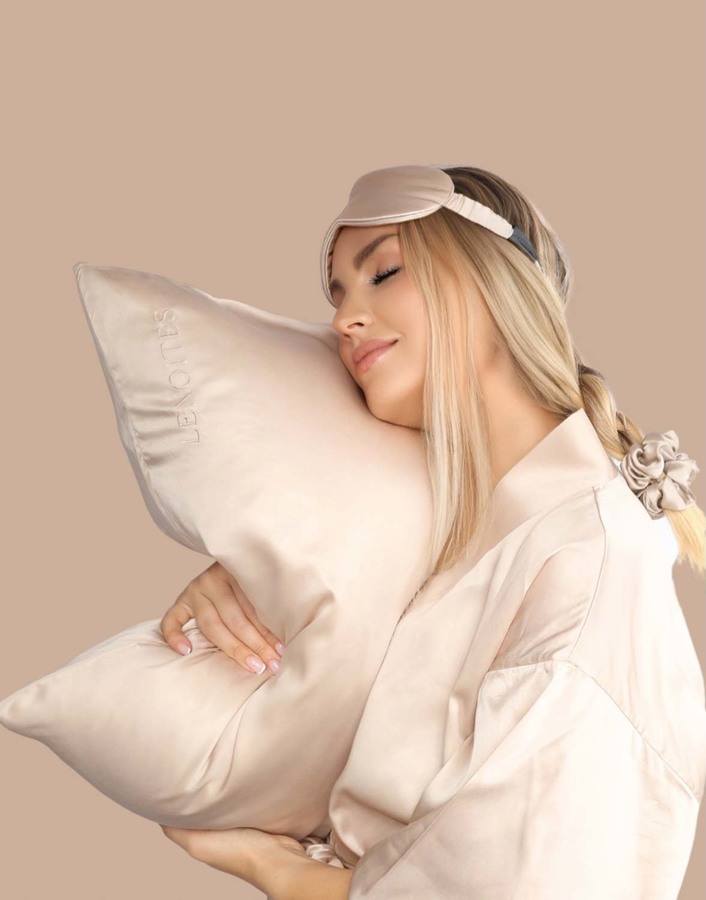 Lenoites Mulberry Silk Pillowcase Rose Gold 50x60cm