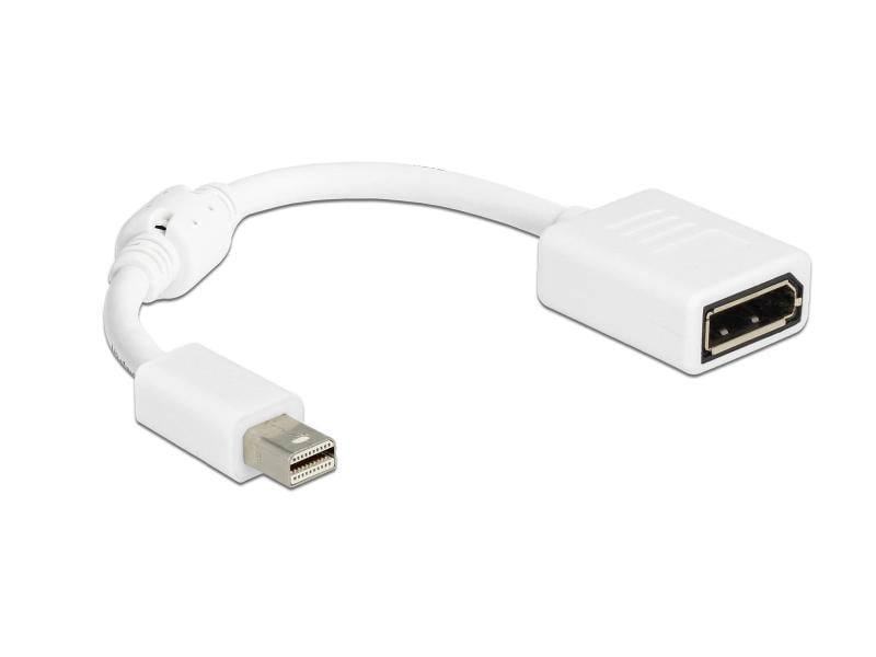 Delock Adapter Mini-DisplayPort – DisplayPort weiss, 4K, 15 Delock Adapter mini DisplayPort 1.2 Stecker zu DisplayPort Buchse 4K weiss
