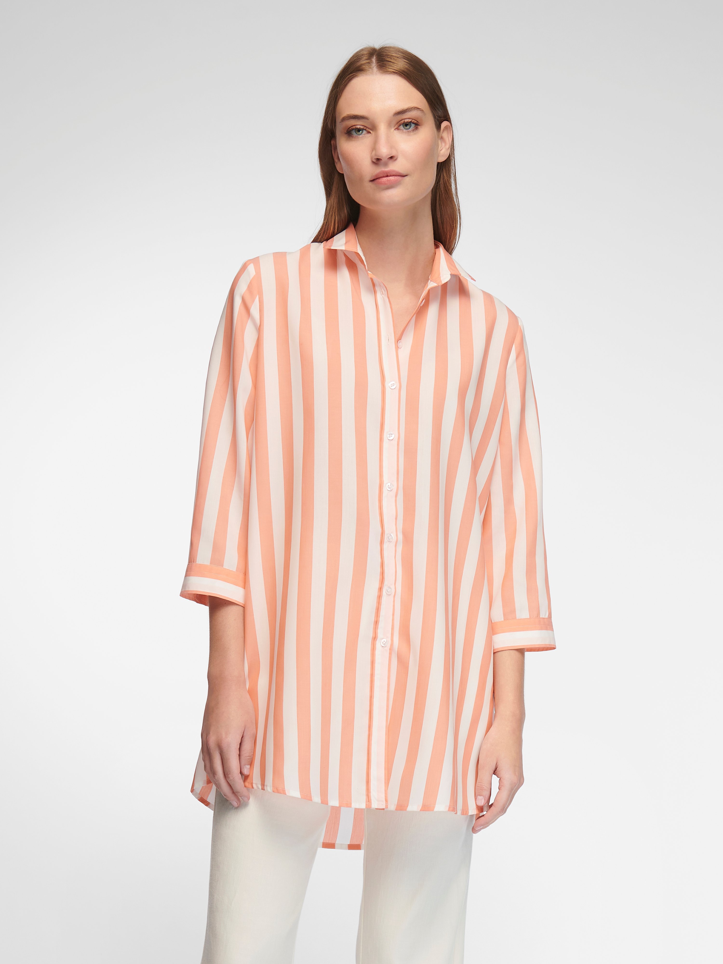 Long-Bluse mit 3/4-Arm