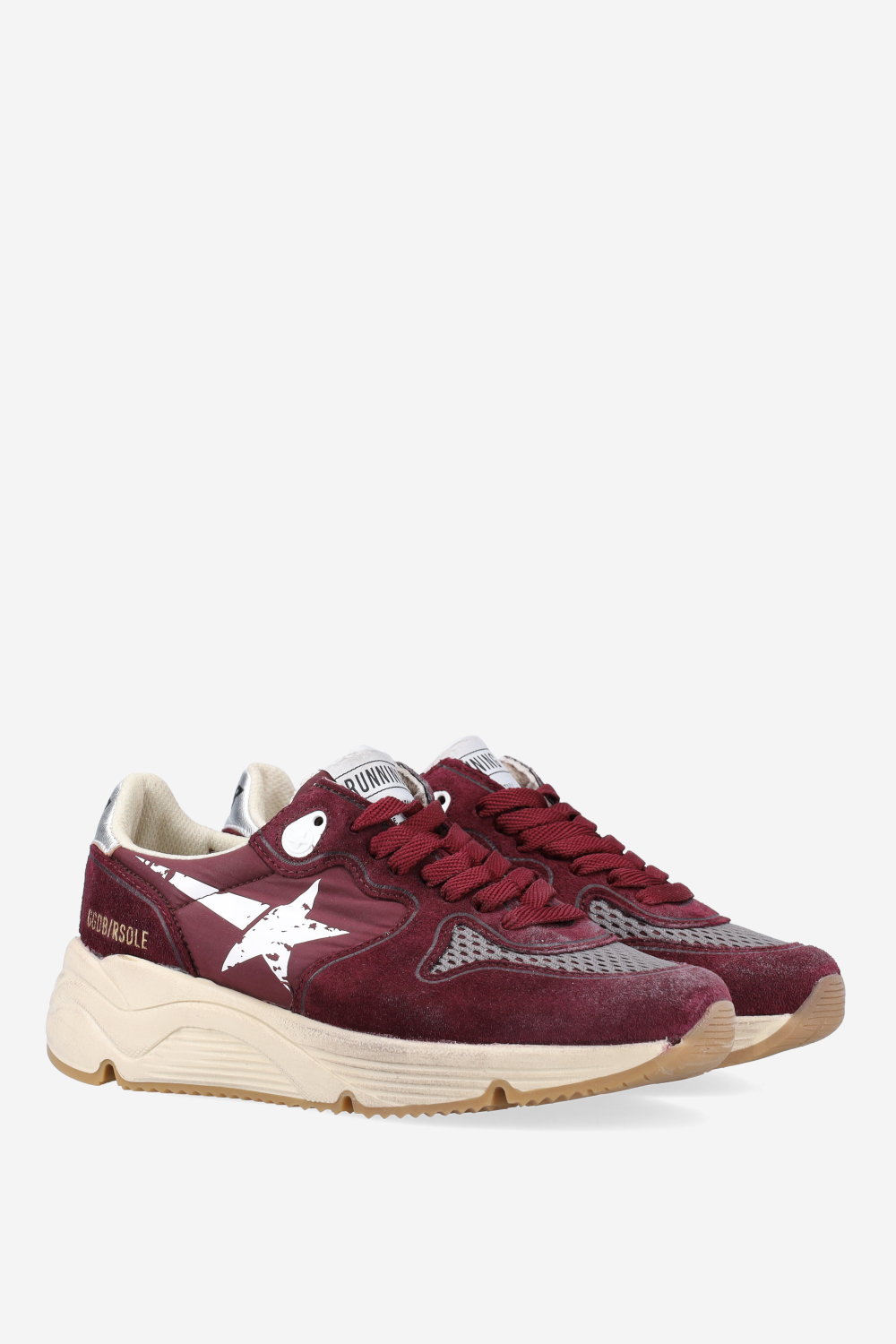 Running suede/nylon sneakers