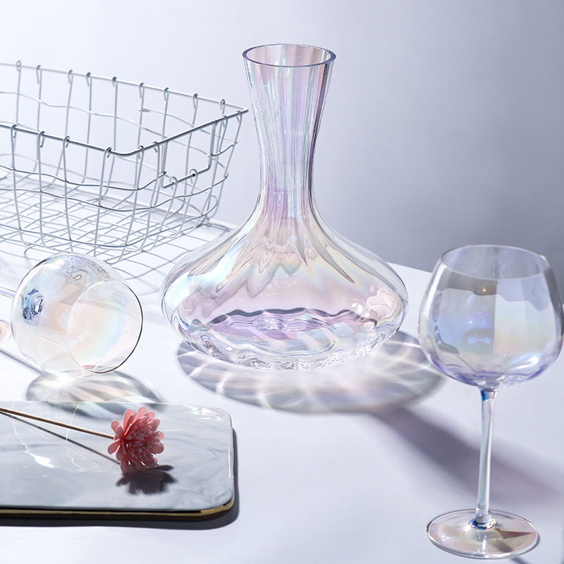 (6er Set) 350ml Irisierendes Getränke Glas Rainbow Cocktail Cup