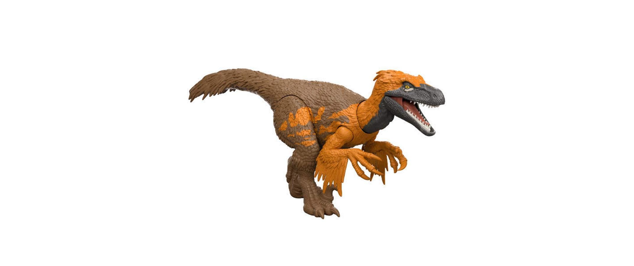 Jurassic World Wild Roar UtahraptorDinosaurierfigur mit Angriffsbewegung und mächtigem Gebrüll