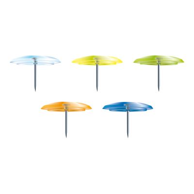 Exacompta - 40 Punaises - 7 mm - couleurs translucides assorties