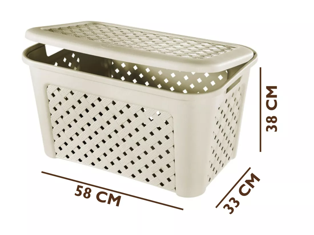 Panier Arianna avec couvercle Modèle Angora