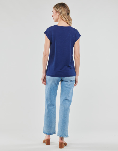 Pieces - PCBILLO TEE LUREX STRIPES - Bleu