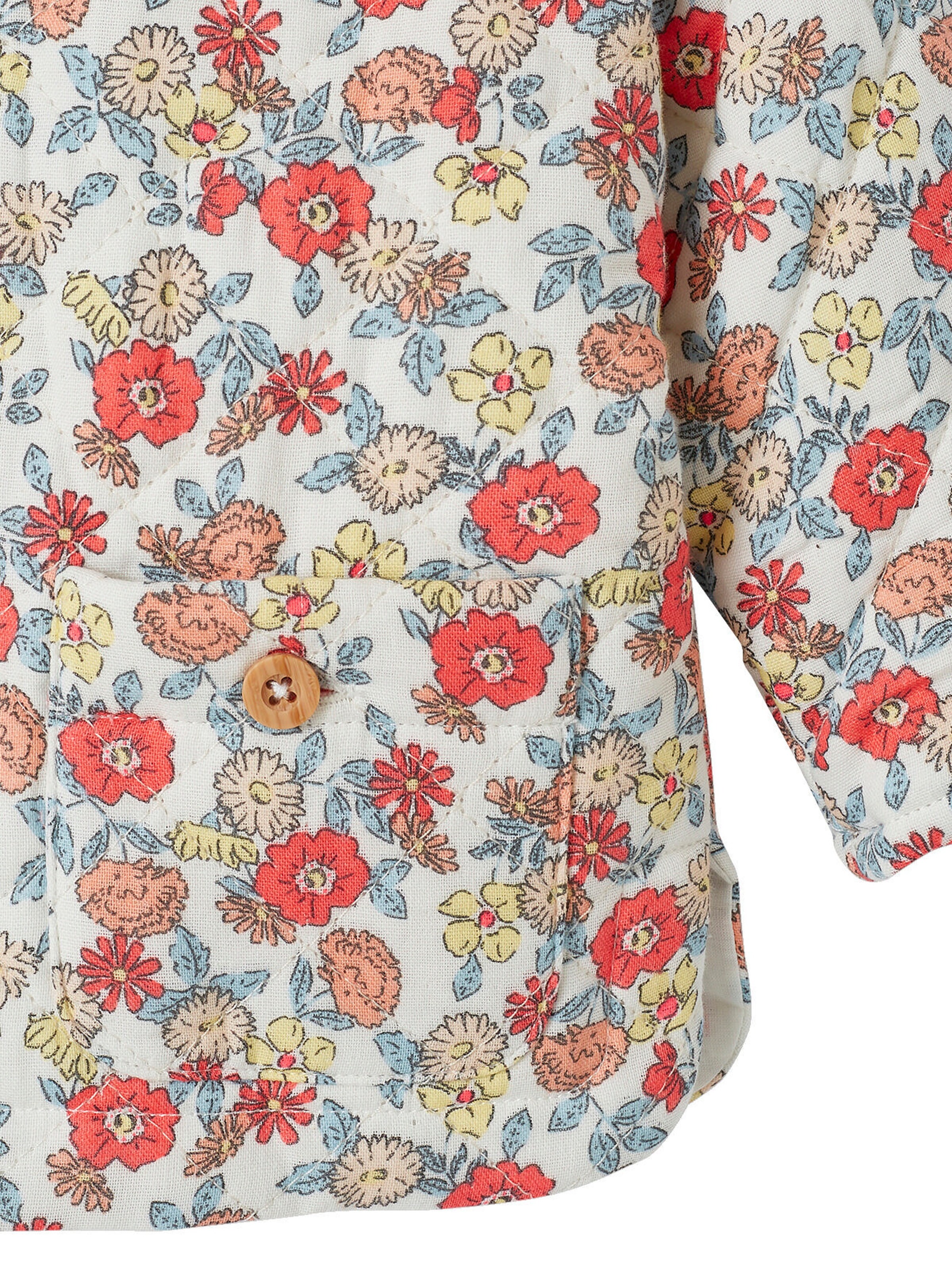 Vertbaudet Baby Musselinjacke mit Recycling-Wattierung wollweiß